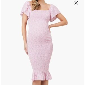 Selma Shirred Body-Con Maternity Dress